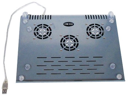 USB Powered and Most Efficient Metal Cooler Pad with 3 Built-in Fans for Laptop Computer