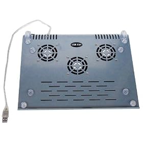 USB Powered and Most Efficient Metal Cooler Pad with 3 Built-in Fans for Laptop Computer