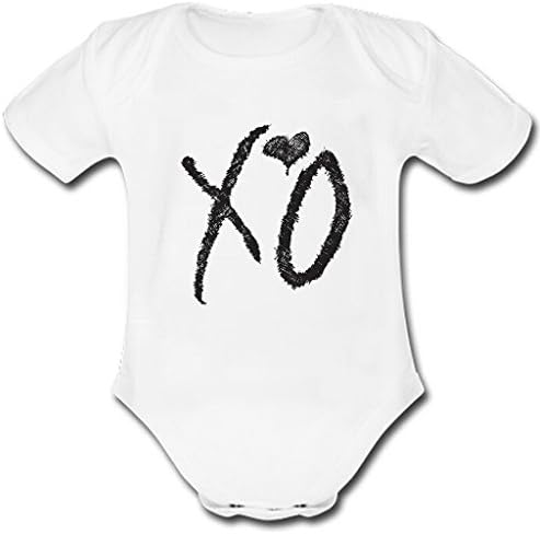 Gorsome Custom The Weeknd XO Logo Baby Bodysuit Infant Short Sleeve Bodysuit 3 Months White