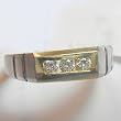 14K Two-Tone Gold Diamond Man's Ring