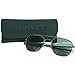 Humvee Pilot Sunglasses - Grey Polarized Lens, Olive Frame