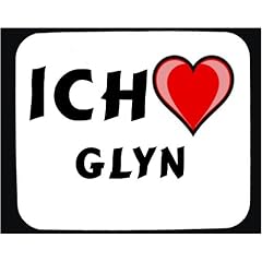 Mauspad mit Ich liebe Glyn Dekoration