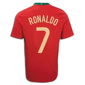 Nike Cristiano Ronaldo Portugal Home Replica Soccer Jersey 08/09