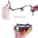 RIVBOS 806 POLARIZED Sports Sunglasses with 5 Set Interchangeable Lenses for Cycling (806-White)