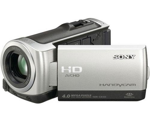 Sony HDR-CX105ES HD-Camcorder (Memory Stick, 10-fach optischer Zoom, 8 GB interner Speicher, 6,9 cm (2,7 Zoll) Display, Bildstabilisator, Touchscreen) silber