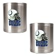 Indianapolis Colts 2pc Stainless Steel Can Holder Set- Helmet Logo NFL Football