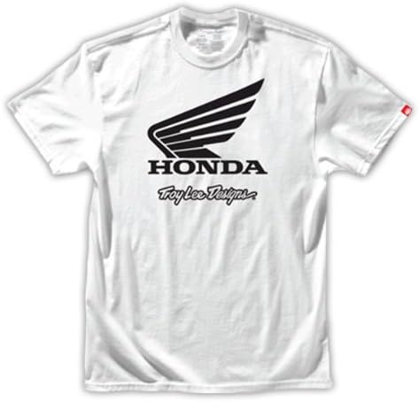 2014 Troy Lee Designs Honda Wing T-Shirt White Black Adult LG Large
