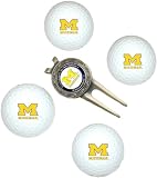 Michigan Wolverines Pack of 4 Golf Balls and Divet Tool Gift Set from Team Golf