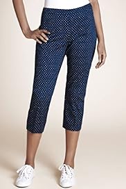 Cotton Rich Pinspotted Cropped Trousers