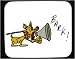 Decorated Mouse Pad with microphone, yelling, dog, chained