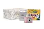 Olympus FE-46 12MP Digital Camera Pink Crayola Kit with 5x Optical Zoom and 2.7 inch LCD and Silver Case, 64 pack of Crayons and Storage Box