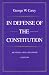IN DEFENSE OF THE CONSTITUTION