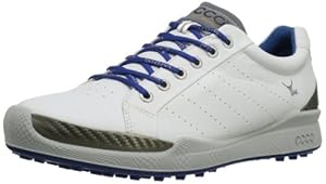 ECCO Men's BIOM Hybrid Golf Shoe,White/Royal,47 EU/13-13.5 M US