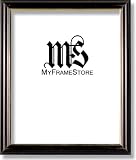 12x16 Picture/Photo Frame, Round Black Molding with Gold Leaf