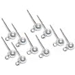 10 Ball Loop Earrings Round Sterling Silver Parts 4mm