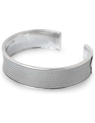 Sterling silver cuff bracelet, Lanna Elegance - Unique Modern Sterling Silver Cuff Bracelet
