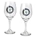 Seattle Mariners MLB 2pc Wine Glass Set - Primary Logo by Great American Products