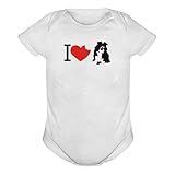 I love Australian Shepherd SIlhouette ベビーボディ