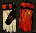 Man Utd Goalie Gloves Kids - Red/Black/White