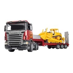 Bruder 3555 - Scania Tieflader mit CAT-Bulldozer