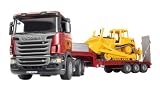 Bruder 3555 - Scania Tieflader mit CAT-Bulldozer