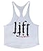 SLSY Men's Gym Tank Top Power Lift Y Back Workout Bodybuilding Stringer Tanks