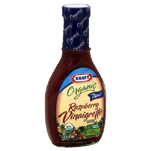Kraft Organic Raspberry Vinaigrette, 8-Ounce Bottle (Pack of 6) by Kraft