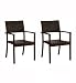 2 Autograph Puccini Stackable Chairs Brown Rattan