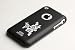 Apple iPhone Soft Polycarbonate Slim fit Case - Black with Rose Tattoo (Cozip Brand) Made in Korea