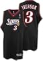 Allen Iverson Black Reebok NBA Swingman Philadelphia 76ers Jersey