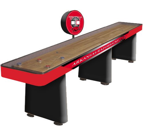 Arkansas Razorbacks 9 Foot Venture Shuffleboard Table