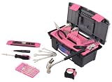 Apollo Tools DT9773P Household Tool Kit with Tool Box, Pink, 53 Piece