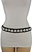 TFJ Women Fashion Tie Belt Hip Waist Fabric Beads White Sea Shells S M Black