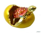 Jewelry : Small Turtle in Hatching Egg Bejeweled Swarovski Crystal Diamond Jewelry Trinket Box (JF2037)