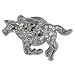 Silver Tone Racing Horse Animal Pin Brooch