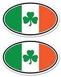 Tricolor Shamrock Oval Ireland Irish Car Bumper Sticker/decal
