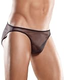 Mens Sheer Black Bikini Underwear