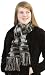 Knitted By Hand Lightweight Acrylic Scarf - Black and Gray Winter (Gift Idea for Men and Women)