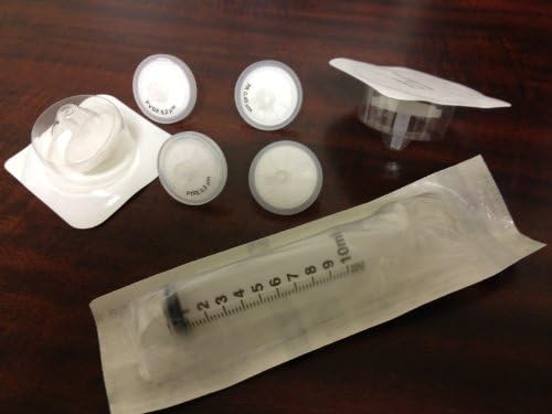 Syringe Filters, Nylon, 0.2um, WITH Plastic Luer Lock 10ml Syringes,Pack of 5