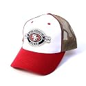 San Francisco 49ers Mesh Back Trucker Hat by Reebok in white, gold, and red