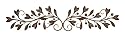 Metal Leaf Wall Decor Home Garden 48"w, 9"h Pattern Design Border