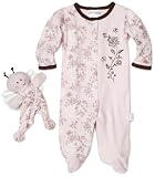 Best Price Vitamins Baby Girls Newborn Floral Sleep and Play with Blankie Buddy, Pink, 3 Months