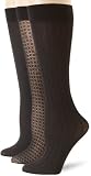 Anne Klein Womens 3 Pack Houndstooth Trouser Sock