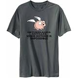 T-Shirt Mens Dark Silver  Netherlands Antilles where nothing is impossible  Countries