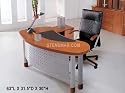 63"W 3PC NEW MODERN EXEUTIVE OFFICE DESK SET SF3077