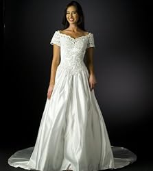 Wedding Dress Gown - Bridal Gown, Informal Bridal Gown, Ball gown by Sean Collection (B8022) White