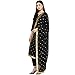 Chiffon Dupatta with Elegant Embroidered Motifs,Black