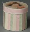 Miniature Victorian Girl Hat Box by Lindee's Little Linens