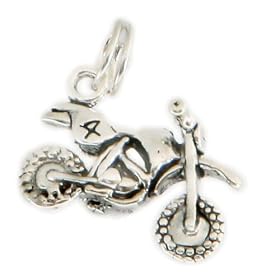 Sterling Silver MOTORCYCLE / DIRTBIKE Charm