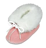 Genuine Sheepskin bootie for Infants by Minnetonka Moccasins in Pink Sheepskin